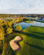 Forrest Crossing Golf Course Franklin TN - Panoramic fairway view hole 12 with strategic bunkers and mature trees