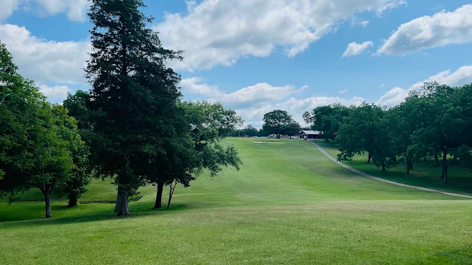 Henry Horton State Park Golf Course Chapel Hill TN - Panoramic fairway view hole 12 with strategic bunkers and mature trees