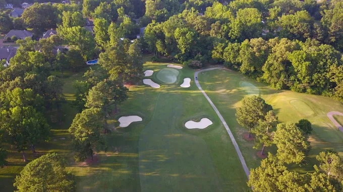 Jackson Country Club Tennessee - Championship golf course layout showing championship layout and natural terrain