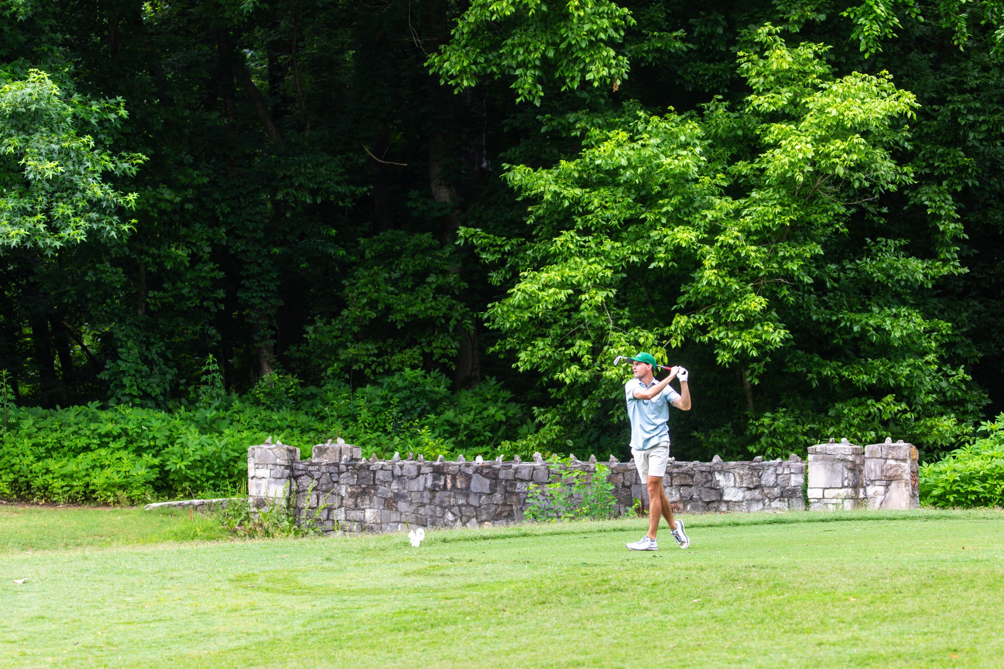 Overton Park 9 Memphis TN - Championship golf course entrance with professional landscaping and signage