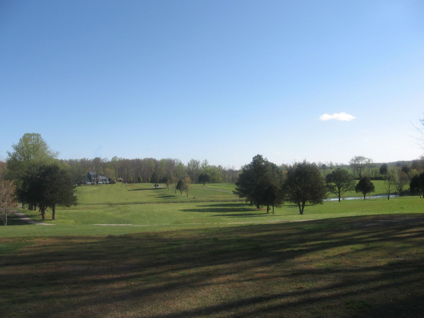 Southern Hills Golf & Country Club Cookeville TN - Panoramic fairway view hole 12 with strategic bunkers and mature trees