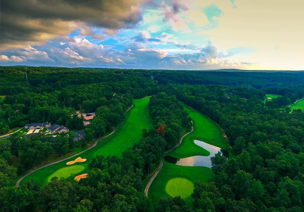 Stonehenge Golf Club Fairfield Glade TN - Championship golf course entrance with professional landscaping and signage