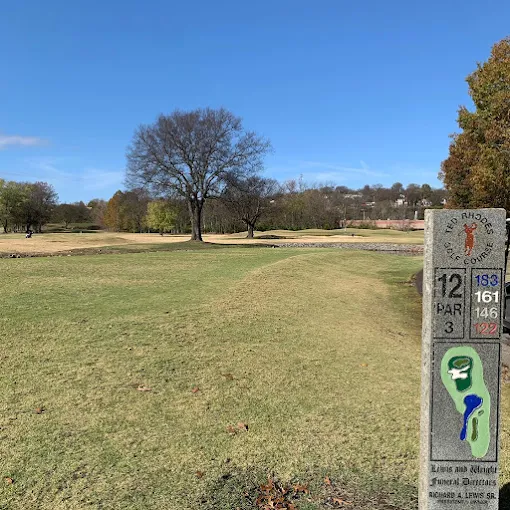 Ted Rhodes Golf Course Nashville TN - Panoramic fairway view hole 12 with strategic bunkers and mature trees