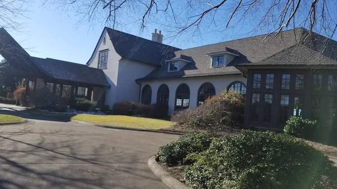 The Club at Gettysvue Knoxville TN - Panoramic fairway view hole 12 with strategic bunkers and mature trees